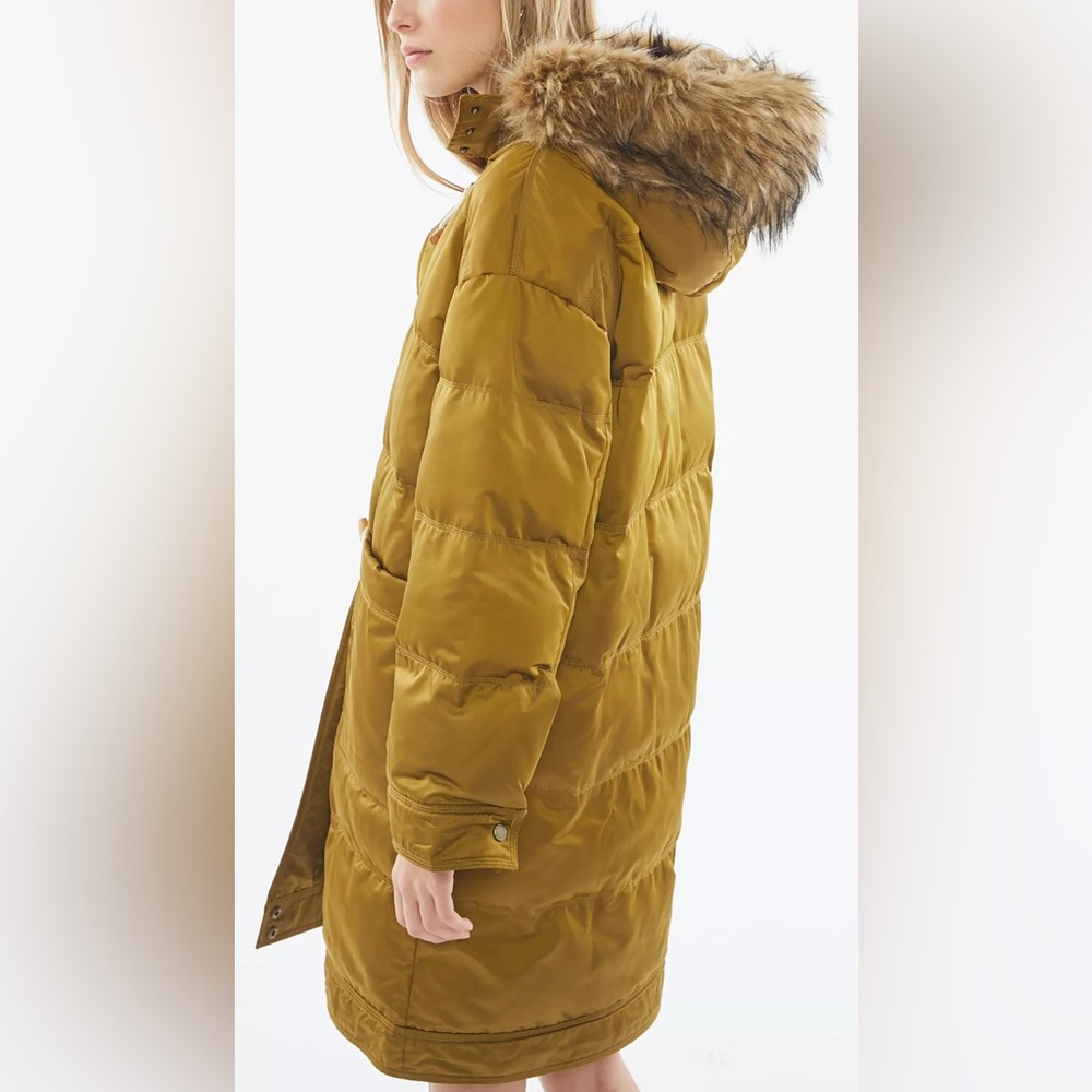 Women's Mustard Parka Coat - Picture 2 of 12